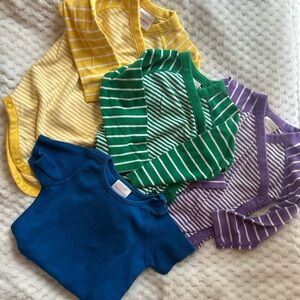 Hanna Andersson Colorful Striped Onesies and Solid Bodysuit